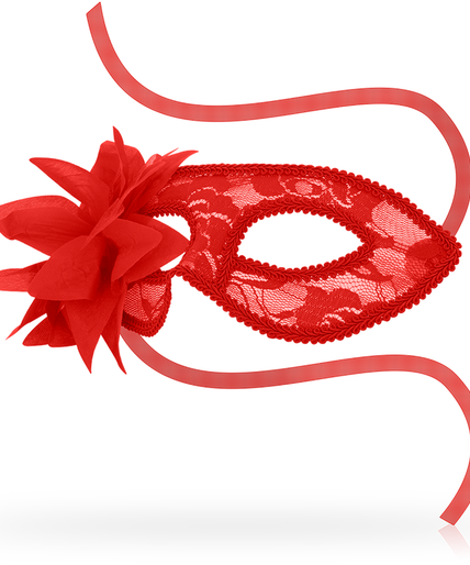 OHMAMA - MASKS MASKS WITH LACE AND RED FLOWER OHMAMA - MASKS MASKS WITH LACE AND RED FLOWER