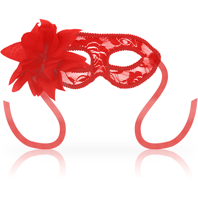 OHMAMA - MASKERS MASKERS MET KANT EN RODE BLOEM