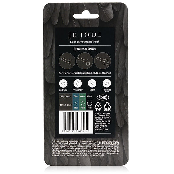 Je Joue – Maximum Stretch Silicone Cock Ring – Black