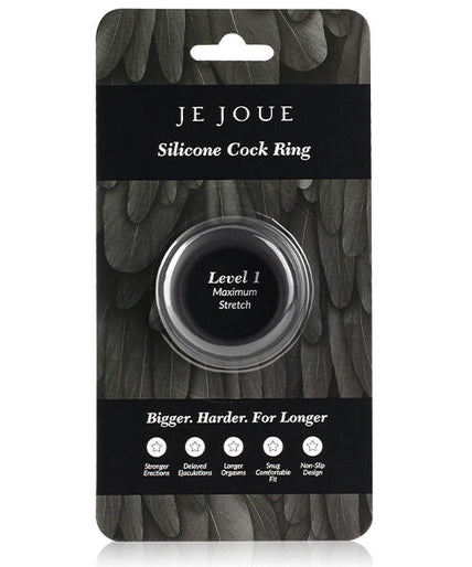 JE JOUE - MAXIMUM STRETCH SILICONE COCK RING - BLACK JE JOUE - MAXIMUM STRETCH SILICONE COCK RING - BLACK