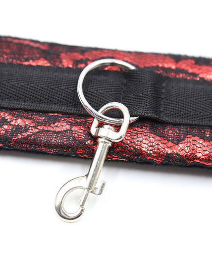 OHMAMA FETISH - VELVET HANDCUFFS WITH NYLON TAPE OHMAMA FETISH - VELVET HANDCUFFS WITH NYLON TAPE