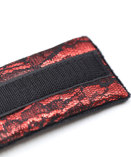 OHMAMA FETISH - VELVET HANDCUFFS WITH NYLON TAPE OHMAMA FETISH - VELVET HANDCUFFS WITH NYLON TAPE