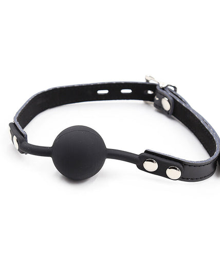 OHMAMA FETISH - SILICONE BALL GAG WITH LEATHER BELT (PADLOCK INCLUDED) OHMAMA FETISH - SILICONE BALL GAG WITH LEATHER BELT (PADLOCK INCLUDED)