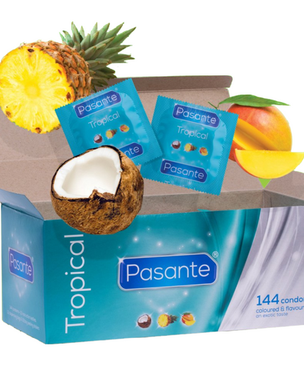 PASANTE - CONDOMS TROPICAL FLAVORS 144 UNITS PASANTE - CONDOMS TROPICAL FLAVORS 144 UNITS