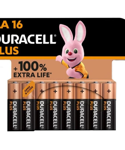 DURACELL - PLUS POWER 100 ALKALINE BATTERIJ AA LR6 16 STUKS DURACELL - PLUS POWER 100 ALKALINE BATTERIJ AA LR6 16 STUKS