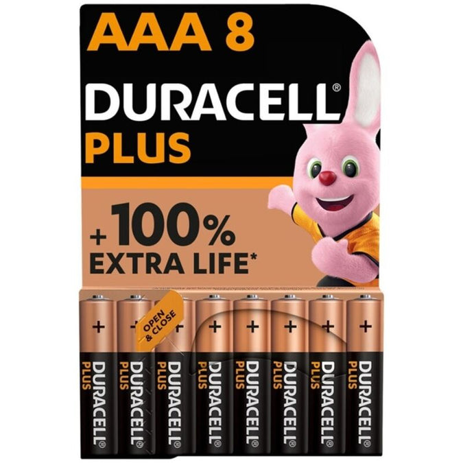 Duracell – Plus Power 100 alkaline batterij AAA LR03 8 stuks