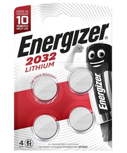 ENERGIZER - BATTERY LITHIUM BUTTON CR2032 3V 4 UNIT ENERGIZER - BATTERY LITHIUM BUTTON CR2032 3V 4 UNIT