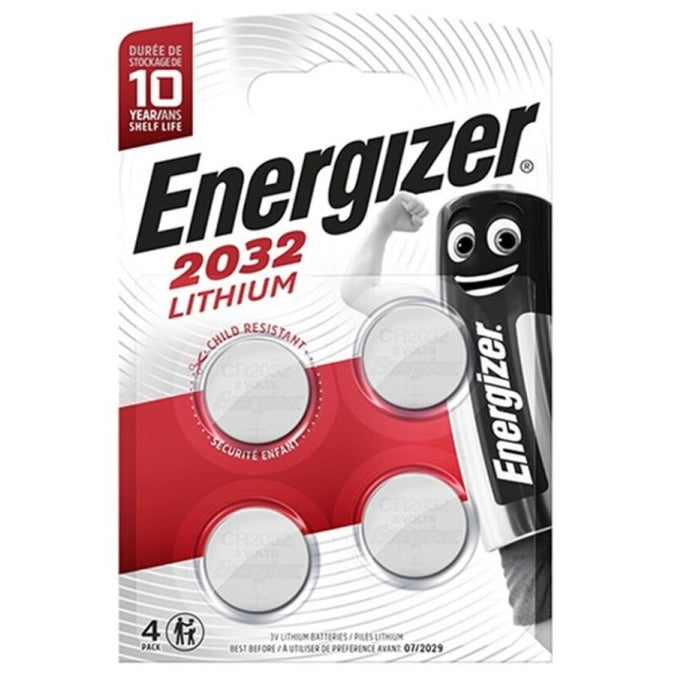 Energizer – Lithium knoopcelbatterij Cr2032 3v 4 stuks