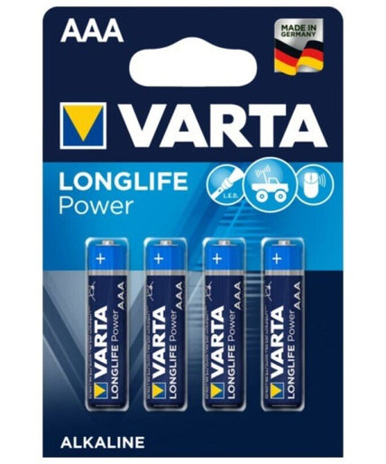 VARTA - LONGLIFE POWER ALKALINE BATTERIJ AAA LR03 4 STUKS VARTA - LONGLIFE POWER ALKALINE BATTERIJ AAA LR03 4 STUKS