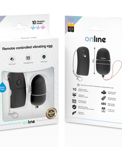 ONLINE - REMOTE CONTROLLED VIBRATING EGG BLACK ONLINE - REMOTE CONTROLLED VIBRATING EGG BLACK
