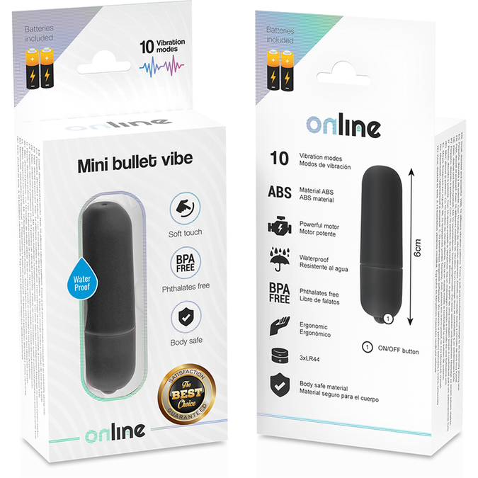 ONLINE - MINI KOGELVIBRATOR ZWART