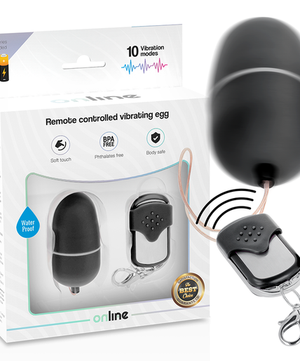 ONLINE - REMOTE CONTROL VIBRATING EGG M BLACK ONLINE - REMOTE CONTROL VIBRATING EGG M BLACK