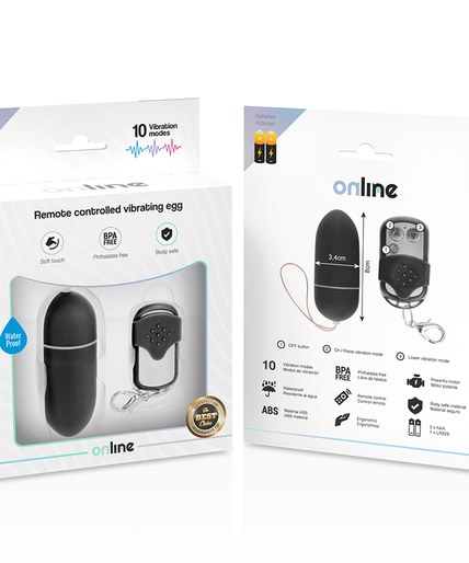 ONLINE - REMOTE CONTROL VIBRATING EGG L BLACK ONLINE - REMOTE CONTROL VIBRATING EGG L BLACK