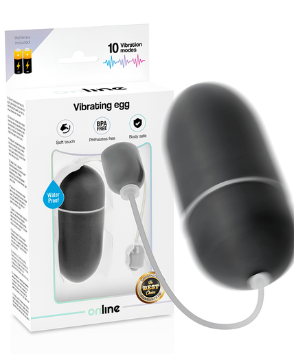 ONLINE - WATERPROOF VIBRATING EGG BLACK ONLINE - WATERPROOF VIBRATING EGG BLACK