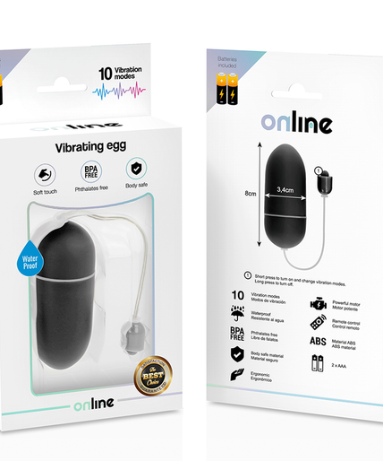 ONLINE - WATERPROOF VIBRATING EGG BLACK ONLINE - WATERPROOF VIBRATING EGG BLACK