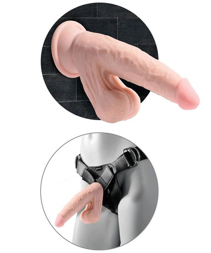 KING COCK - PLUS 3D DILDO SWINGING BALLS 15.2 CM LIGHT SKIN KING COCK - PLUS 3D DILDO SWINGING BALLS 15.2 CM LIGHT SKIN