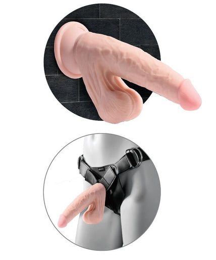 KING COCK - PLUS 3D DILDO SWINGING BALLS 20.3 CM KING COCK - PLUS 3D DILDO SWINGING BALLS 20.3 CM