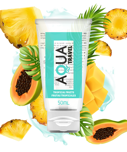 AQUA TRAVEL - FLAVOUR WATERBASED LUBRICANT TROPICAL FRUITS - 50 ML AQUA TRAVEL - FLAVOUR WATERBASED LUBRICANT TROPICAL FRUITS - 50 ML