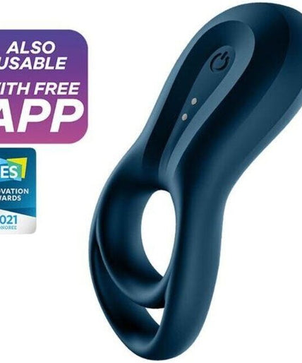 SATISFYER - EPIC DUO RING VIBRATOR APP BLUE SATISFYER - EPIC DUO RING VIBRATOR APP BLUE