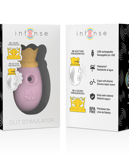 INTENSE - CLITORIS STIMULATOR 10 SUCTION AND LICKING MODES - PINK INTENSE - CLITORIS STIMULATOR 10 SUCTION AND LICKING MODES - PINK