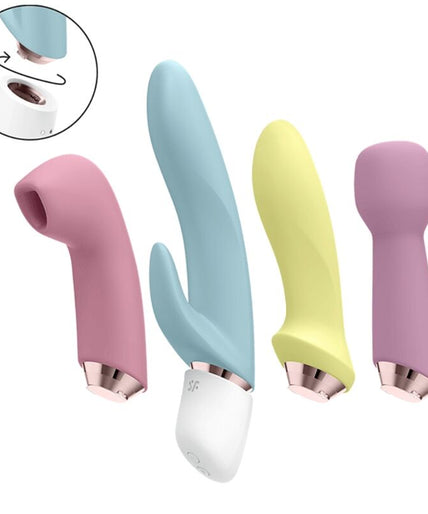 SATISFYER - MARVELOUS FOUR VIBRATOR & AIR PULSE SET SATISFYER - MARVELOUS FOUR VIBRATOR & AIR PULSE SET