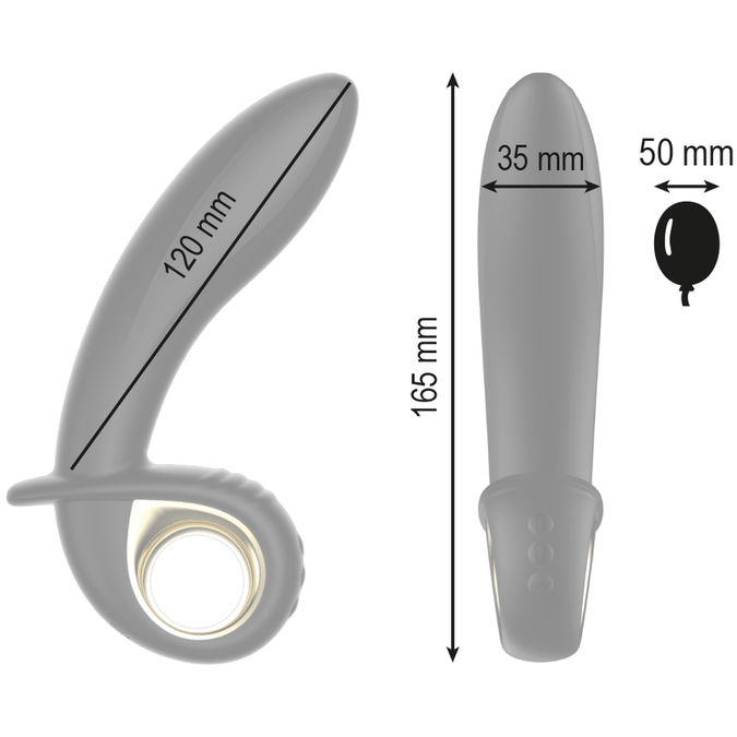 Ibiza – Powerful Inflatable Anal/vaginal Vibrator Remote Control