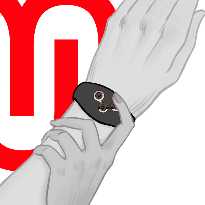 WATCHME - DRAADLOZE TECHNOLOGIE HORLOGE GITZWART EN KOPER