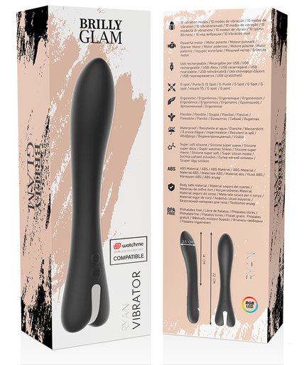 BRILLY GLAM - RYAN VIBRATOR + WATCHME REMOTE CONTROL BRILLY GLAM - RYAN VIBRATOR + WATCHME REMOTE CONTROL