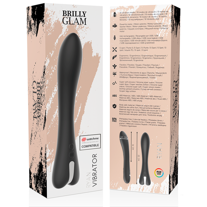 BRILLY GLAM - RYAN VIBRATOR + WATCHME REMOTE CONTROL