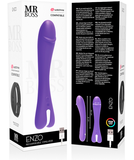 MR BOSS - ENZO VIBRATOR + WATCHME REMOTE CONTROL MR BOSS - ENZO VIBRATOR + WATCHME REMOTE CONTROL