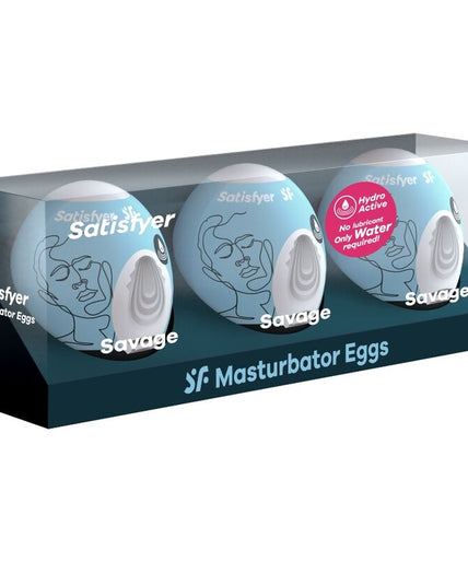 SATISFYER - 3 MASTURBATOR EGGS SAVAGE SATISFYER - 3 MASTURBATOR EGGS SAVAGE