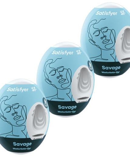 SATISFYER - 3 MASTURBATOR EGGS SAVAGE SATISFYER - 3 MASTURBATOR EGGS SAVAGE