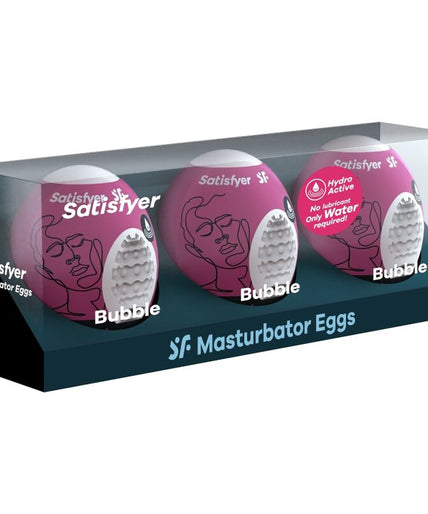SATISFYER - 3 MASTURBATOR EGGS BUBBLE SATISFYER - 3 MASTURBATOR EGGS BUBBLE