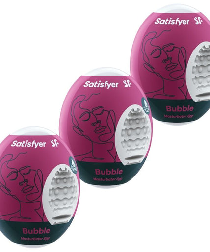 SATISFYER - 3 MASTURBATOR EGGS BUBBLE SATISFYER - 3 MASTURBATOR EGGS BUBBLE