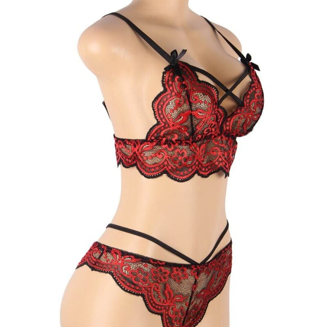 SUBBLIME - SET Tweedelige set Kanten Top en Slipje S/M