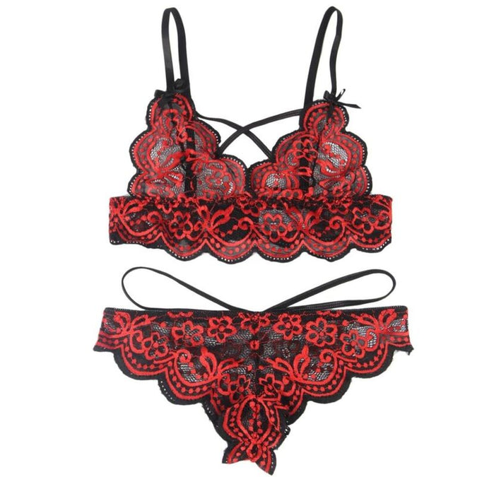 SUBBLIME - SET Tweedelige set Kanten Top en Slipje S/M