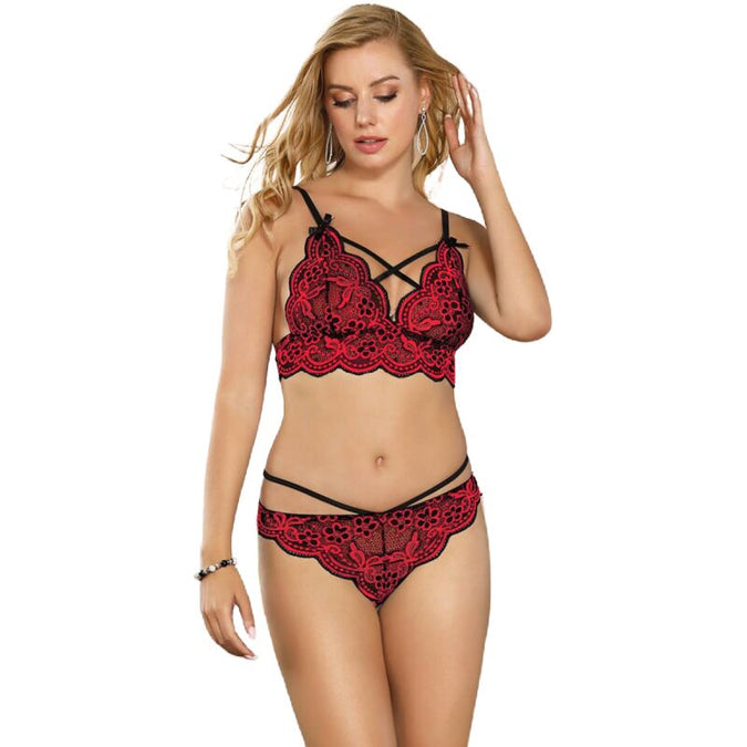 SUBBLIME - SET Tweedelige set Kanten Top en Slipje S/M