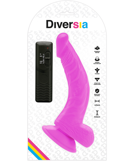 DIVERSIA - FLEXIBLE VIBRATING DILDO PURPLE 21.5 CM -O- 4.5 CM DIVERSIA - FLEXIBLE VIBRATING DILDO PURPLE 21.5 CM -O- 4.5 CM