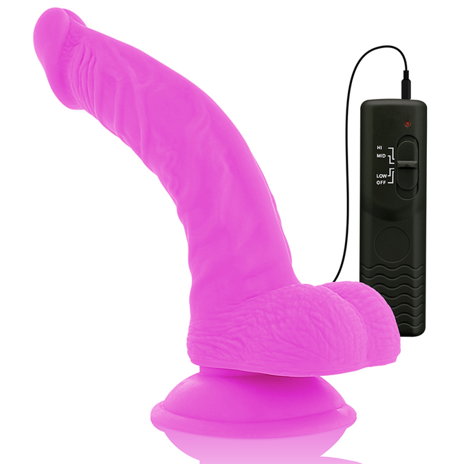 Diversia – Flexibele Vibrerende Dildo Paars 21,5 Cm – O – 4,5 Cm