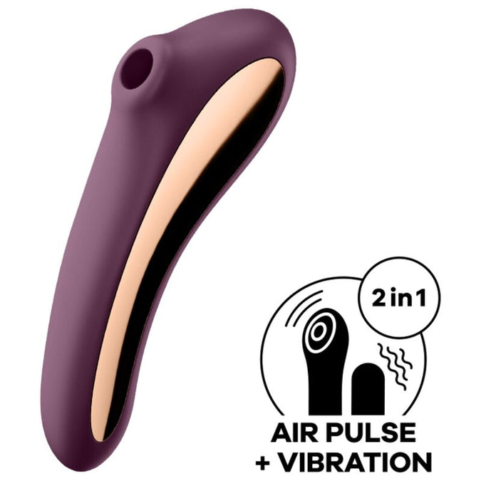 Satisfyer – Dual Kiss Air Pulse Vibrator Weinrot