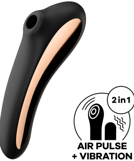 Satisfyer – Dual Kiss Air Pulse Vibrator Zwart Satisfyer – Dual Kiss Air Pulse Vibrator Zwart