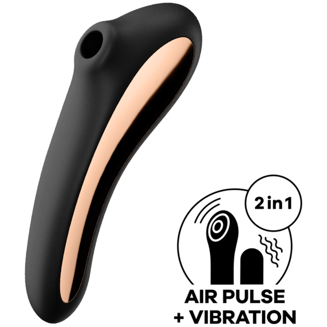 Satisfyer – Dual Kiss Air Pulse Vibrator Zwart