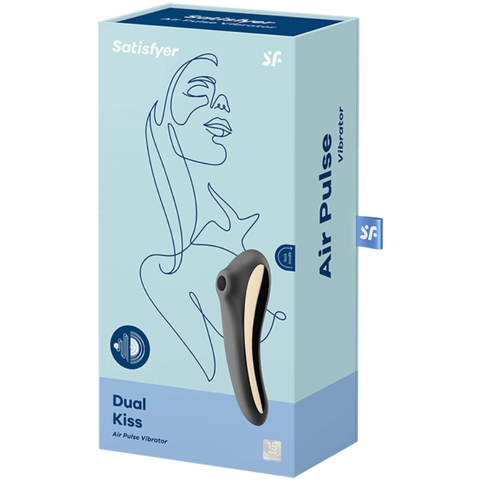 Satisfyer – Dual Kiss Air Pulse Vibrator Zwart