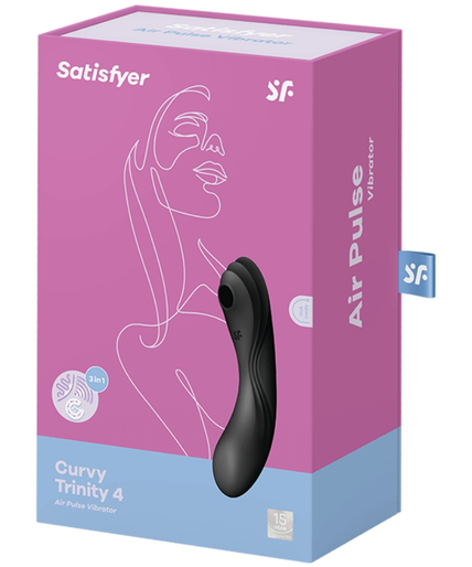 Satisfyer – Curvy Trinity 4 Air Pulse Vibrator Zwart Satisfyer – Curvy Trinity 4 Air Pulse Vibrator Zwart