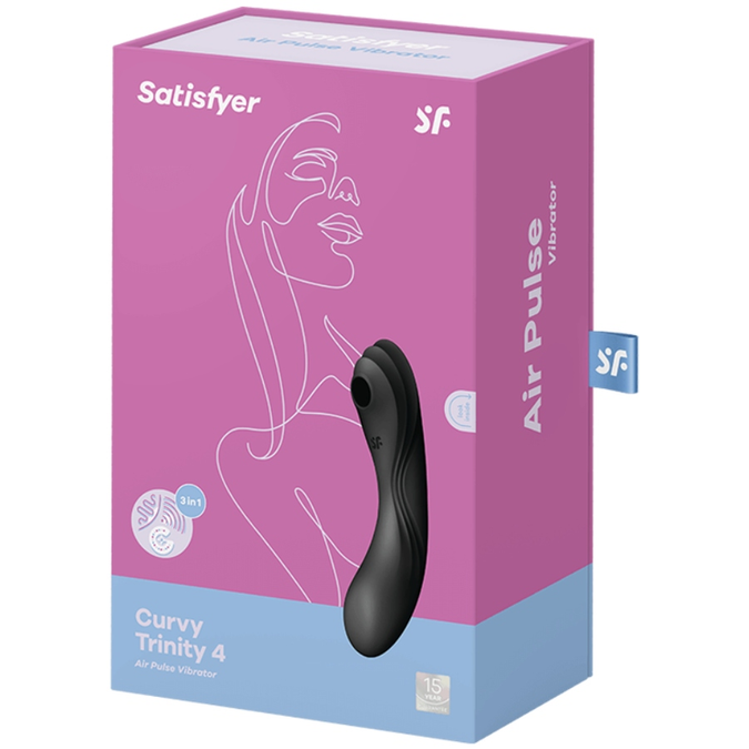 Satisfyer – Curvy Trinity 4 Air Pulse Vibrator Zwart