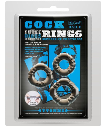 BAILE - COCK RINGS YVONNE SET 3 PENIS RINGS BAILE - COCK RINGS YVONNE SET 3 PENIS RINGS