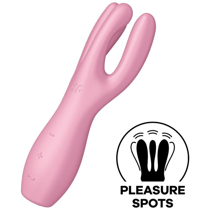 SATISFYER - THREESOME 3 VIBRATOR ROZE