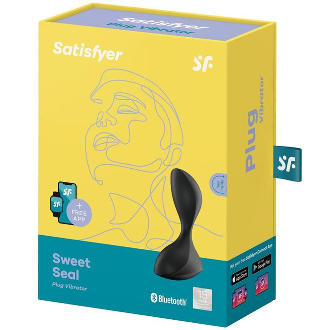 SATISFYER - SWEET SEAL VIBRATINGE PLUG APP ZWART