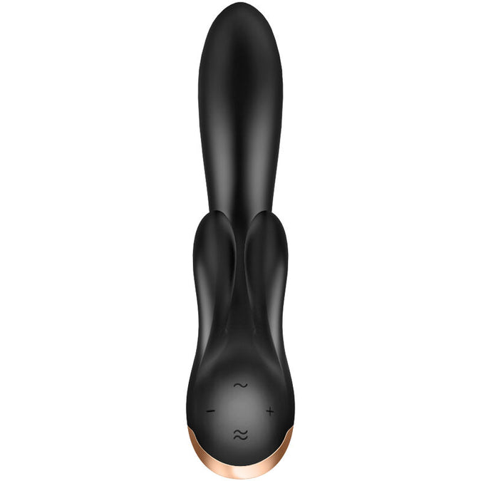 SATISFYER - DOUBLE FLEX VIBRATOR APP ZWART