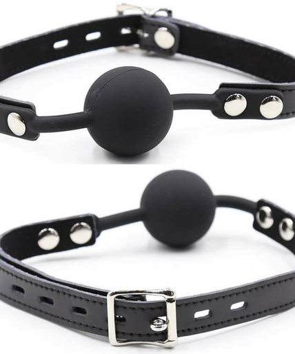 OHMAMA FETISH - SILICONE BALL GAG WITH LEATHER BELT (PADLOCK INCLUDED) OHMAMA FETISH - SILICONE BALL GAG WITH LEATHER BELT (PADLOCK INCLUDED)